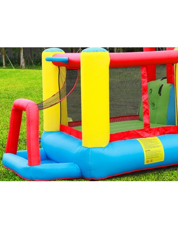 Φουσκωτό Τραμπολίνο με τσουλήθρα μπασκέτα μπαλοπισίνα και αναρρίχηση