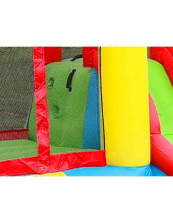 Φουσκωτό Τραμπολίνο με τσουλήθρα μπασκέτα μπαλοπισίνα και αναρρίχηση