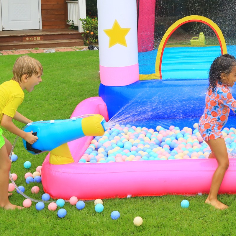 Φουσκωτό Τραμπολίνο Μονόκερος με νεροτσουλήθρα μπασκέτα πισίνα και αναρρίχηση