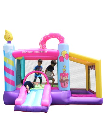 Doctor Dolphin Φουσκωτό Τραμπολίνο Donuts με τσουλήθρα και μπαλοπισίνα