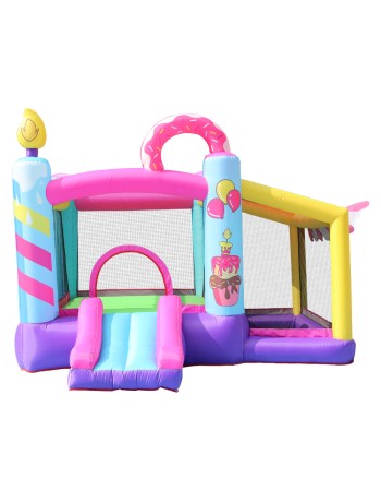 Doctor Dolphin Φουσκωτό Τραμπολίνο Donuts με τσουλήθρα και μπαλοπισίνα