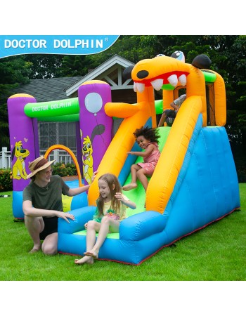 Doctor Dolphin Φουσκωτό Τραμπολίνο Σκυλάκι με τσουλήθρα μπασκέτα αναρρίχηση