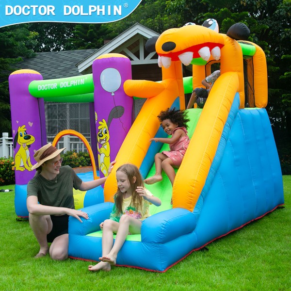 Doctor Dolphin Φουσκωτό Τραμπολίνο Σκυλάκι με τσουλήθρα μπασκέτα αναρρίχηση