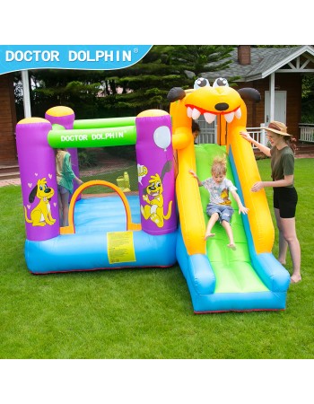 Doctor Dolphin Φουσκωτό Τραμπολίνο Σκυλάκι με τσουλήθρα μπασκέτα αναρρίχηση