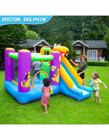 Doctor Dolphin Φουσκωτό Τραμπολίνο Σκυλάκι με τσουλήθρα μπασκέτα αναρρίχηση