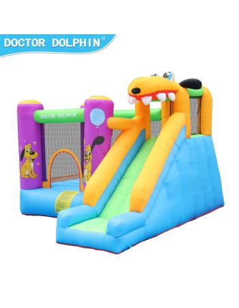 Doctor Dolphin Φουσκωτό Τραμπολίνο Σκυλάκι με τσουλήθρα μπασκέτα αναρρίχηση