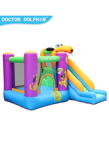 Doctor Dolphin Φουσκωτό Τραμπολίνο Σκυλάκι με τσουλήθρα μπασκέτα αναρρίχηση