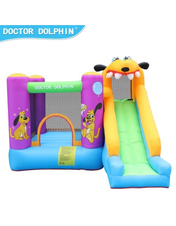 Doctor Dolphin Φουσκωτό Τραμπολίνο Σκυλάκι με τσουλήθρα μπασκέτα αναρρίχηση