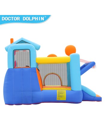 Doctor Dolphin Φουσκωτό Τραμπολίνο με δύο τσουλήθρες αναρρίχηση και μπαλοπισίνα