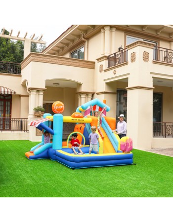 Doctor Dolphin Φουσκωτό Τραμπολίνο με δύο τσουλήθρες αναρρίχηση και μπαλοπισίνα