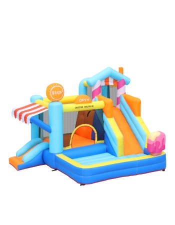 Doctor Dolphin Φουσκωτό Τραμπολίνο με δύο τσουλήθρες αναρρίχηση και μπαλοπισίνα