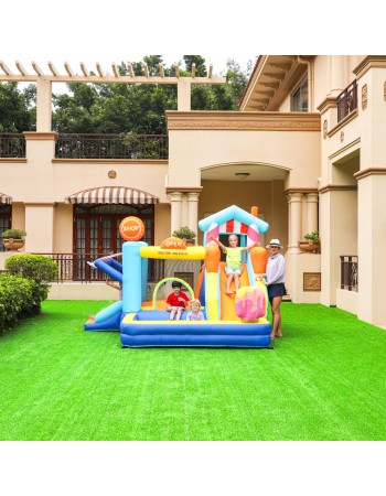 Doctor Dolphin Φουσκωτό Τραμπολίνο με δύο τσουλήθρες αναρρίχηση και μπαλοπισίνα