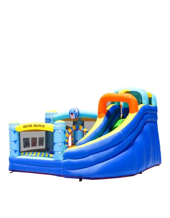 Doctor Dolphin Φουσκωτό Τραμπολίνο με τσουλήθρα και αναρρίχηση