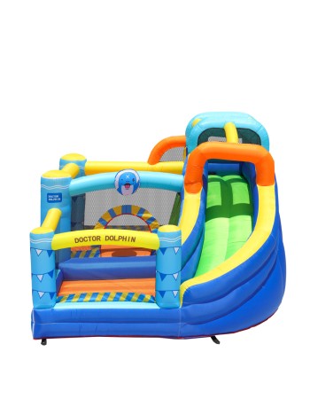 Doctor Dolphin Φουσκωτό Τραμπολίνο με τσουλήθρα και αναρρίχηση