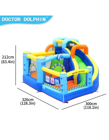Doctor Dolphin Φουσκωτό Τραμπολίνο με τσουλήθρα και αναρρίχηση