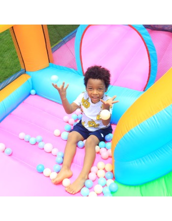 Doctor Dolphin Φουσκωτό Τραμπολίνο Ice Cream με τσουλήθρα αναρρίχηση και μπαλοπισίνα