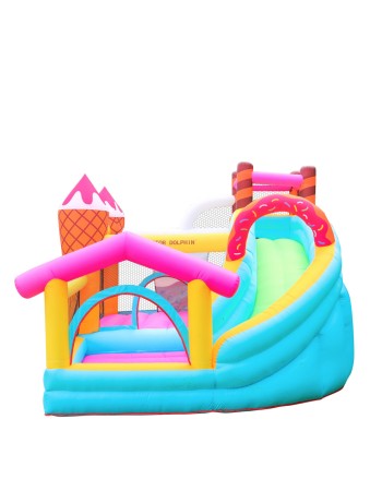 Doctor Dolphin Φουσκωτό Τραμπολίνο Ice Cream με τσουλήθρα αναρρίχηση και μπαλοπισίνα