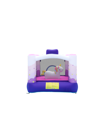 Doctor Dolphin Φουσκωτό Τραμπολίνο Μονόκερος με τσουλήθρα αλογάκι και μπασκέτα