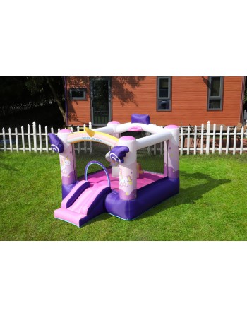 Doctor Dolphin Φουσκωτό Τραμπολίνο Μονόκερος με τσουλήθρα αλογάκι και μπασκέτα