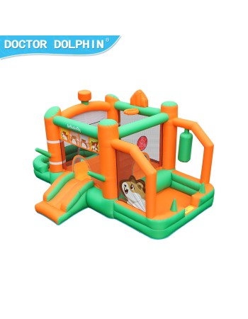 InflateFly Φουσκωτό Τραμπολίνο με τσουλήθρα σάκο του μποξ κρίκους και μπαλοπισίνα