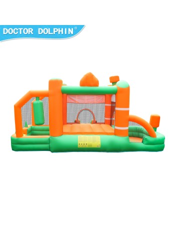 InflateFly Φουσκωτό Τραμπολίνο με τσουλήθρα σάκο του μποξ κρίκους και μπαλοπισίνα