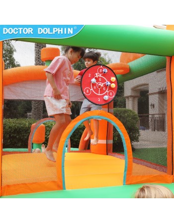 InflateFly Φουσκωτό Τραμπολίνο με τσουλήθρα σάκο του μποξ κρίκους και μπαλοπισίνα