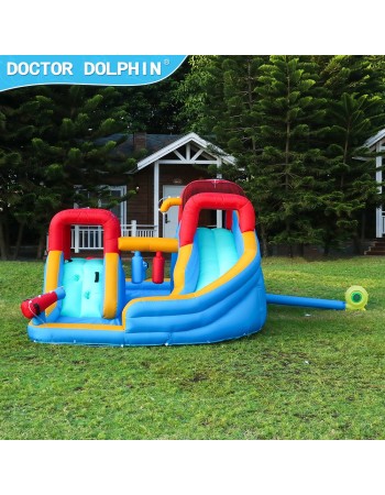 Doctor Dolphin Φουσκωτό Τραμπολίνο με δύο τσουλήθρες αναρρίχηση και νεροπίστολα