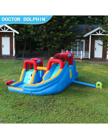 Doctor Dolphin Φουσκωτό Τραμπολίνο με δύο τσουλήθρες αναρρίχηση και νεροπίστολα