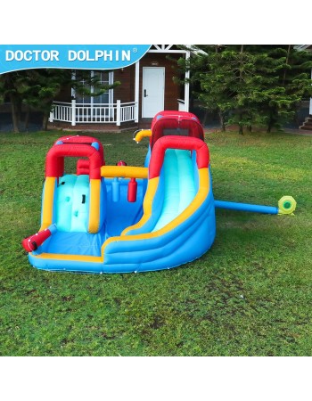 Doctor Dolphin Φουσκωτό Τραμπολίνο με δύο τσουλήθρες αναρρίχηση και νεροπίστολα
