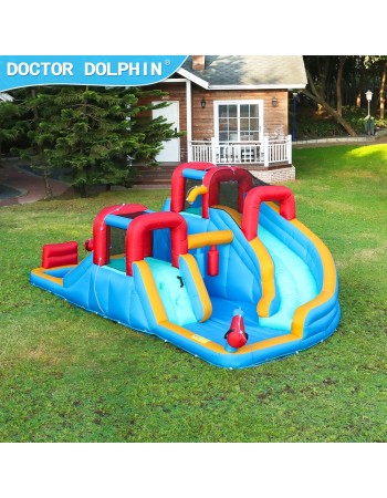 Doctor Dolphin Φουσκωτό Τραμπολίνο με δύο τσουλήθρες αναρρίχηση και νεροπίστολα