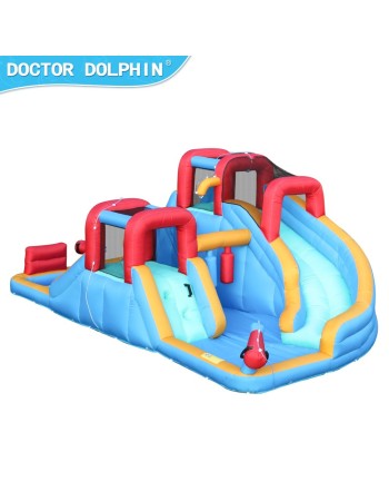 Doctor Dolphin Φουσκωτό Τραμπολίνο με δύο τσουλήθρες αναρρίχηση και νεροπίστολα