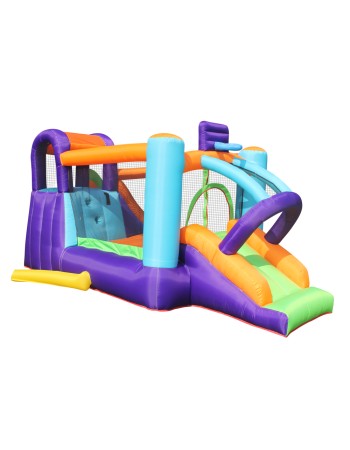 AirMyFun Φουσκωτό Τραμπολίνο με δύο τσουλήθρες αναρρίχηση και μπαλοπίσινα