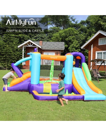 AirMyFun Φουσκωτό Τραμπολίνο με δύο τσουλήθρες αναρρίχηση και μπαλοπίσινα