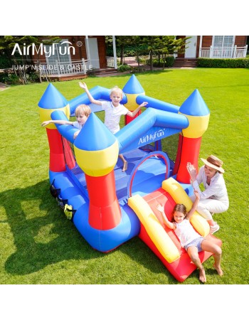 AirMyFun Φουσκωτό Τραμπολίνο κάστρο με τσουλήθρα