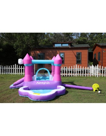 AirMyFun Φουσκωτό Τραμπολίνο Κάστρο με τσουλήθρα και μπαλοπισίνα