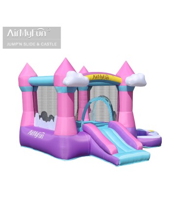 AirMyFun Φουσκωτό Τραμπολίνο Κάστρο με τσουλήθρα και μπαλοπισίνα
