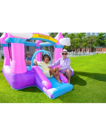 AirMyFun Φουσκωτό Τραμπολίνο Κάστρο με τσουλήθρα και μπαλοπισίνα