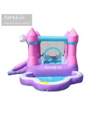 AirMyFun Φουσκωτό Τραμπολίνο Κάστρο με τσουλήθρα και μπαλοπισίνα