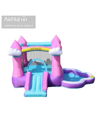 AirMyFun Φουσκωτό Τραμπολίνο Κάστρο με τσουλήθρα και μπαλοπισίνα