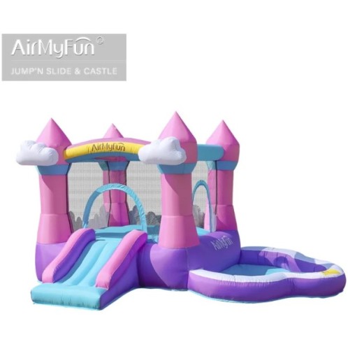 AirMyFun Φουσκωτό Τραμπολίνο Κάστρο με τσουλήθρα και μπαλοπισίνα