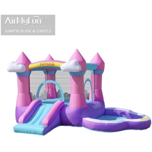 AirMyFun Φουσκωτό Τραμπολίνο Κάστρο με τσουλήθρα και μπαλοπισίνα