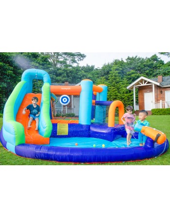 AirMyFun Φουσκωτό Τραμπολίνο με νεροτσουλήθρα αναρρ΄΄ιχηση πισίνα και νεροπίστολο
