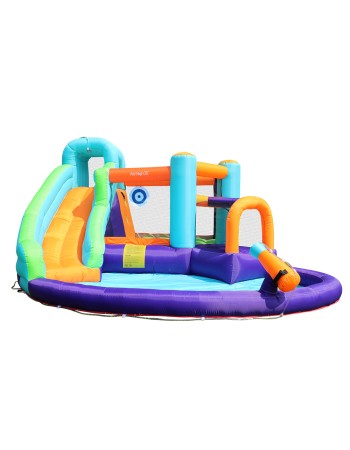 AirMyFun Φουσκωτό Τραμπολίνο με νεροτσουλήθρα αναρρ΄΄ιχηση πισίνα και νεροπίστολο