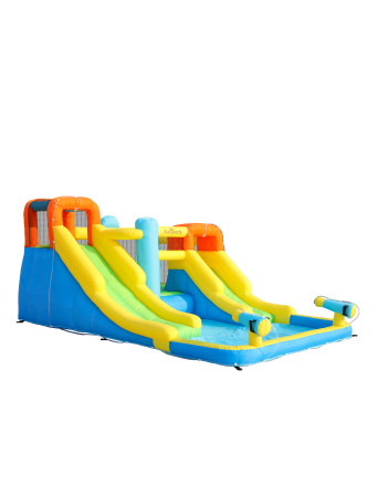 SunSports Φουσκωτό Τραμπολίνο με δύο νεροτσουλήθρες μπασκέτα αναρρίχηση και νεροπίστολα