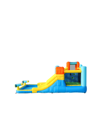 SunSports Φουσκωτό Τραμπολίνο με δύο νεροτσουλήθρες μπασκέτα αναρρίχηση και νεροπίστολα