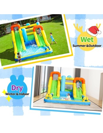 SunSports Φουσκωτό Τραμπολίνο με δύο νεροτσουλήθρες μπασκέτα αναρρίχηση και νεροπίστολα