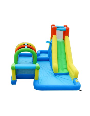 SunSports Φουσκωτό Τραμπολίνο με νεροτσουλήθρα αναρρίχηση τούνελ τέρμα μπασκέτα και μπαλοπισίνα