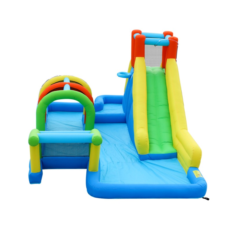 SunSports Φουσκωτό Τραμπολίνο με νεροτσουλήθρα αναρρίχηση τούνελ τέρμα μπασκέτα και μπαλοπισίνα