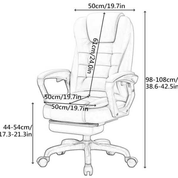 Καρέκλα Γραφείου Διευθυντική με μπράτσα και ανάκληση Δερματίνης ροζ 115-125x64x70cm