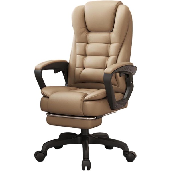 Καρέκλα Γραφείου Διευθυντική με μπράτσα και ανάκληση Δερματίνης Cappuccino 115-125x64x70cm